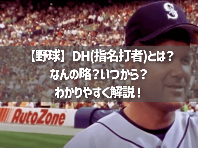 【野球】DH(指名打者)とは？なんの略？いつから？わかりやすく解説！