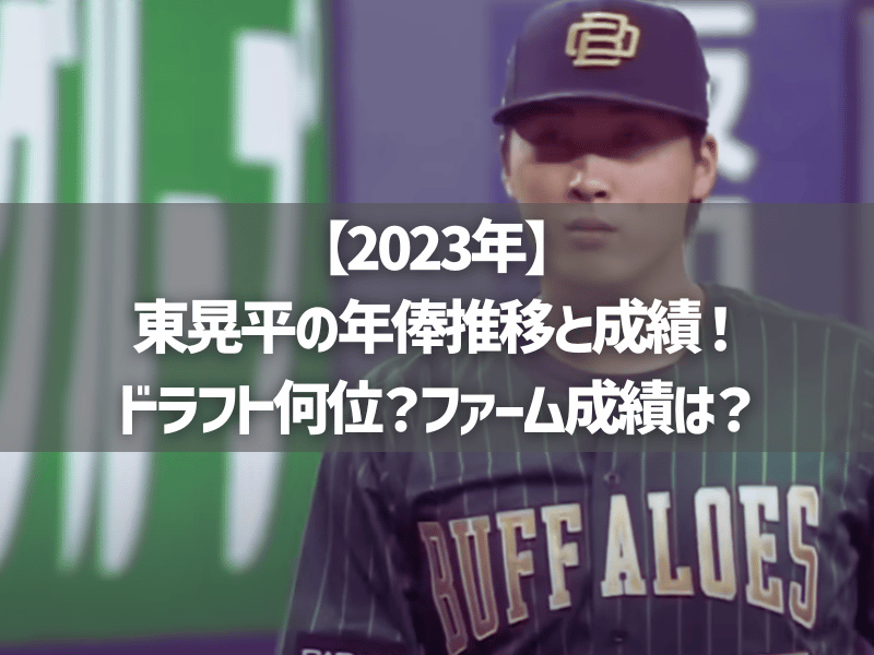 【2023年】東晃平の年俸推移と成績！ドラフト何位？ファーム成績は？